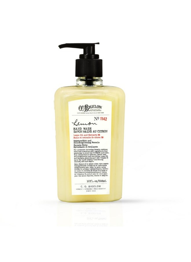 C. O. Bigelow - C.O. Bigelow Lemon Hand Wash - No. 1142, Moisturizing Liquid Hand Soap with Lemon Extract & Vitamin C, Cruelty Free & Gentle for All Skin Types, 10fl oz. - Image 1