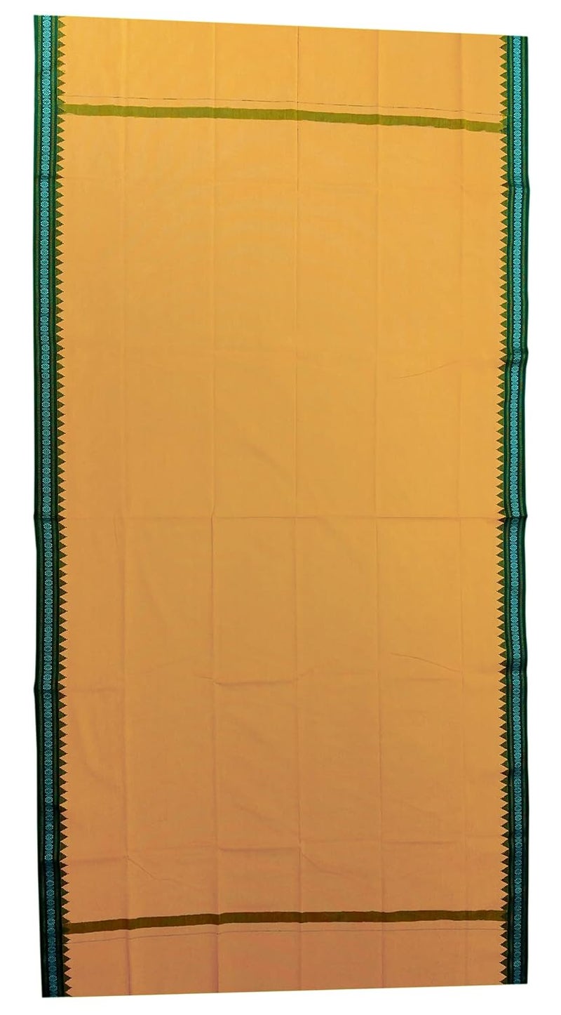 YETTALAN YETTALAN Traditional Sambalpuri Nagpuri Handloom Unisex Towels 100 Cotton GamchaAngavastramPack of 2 Mango Sandal - Image 1