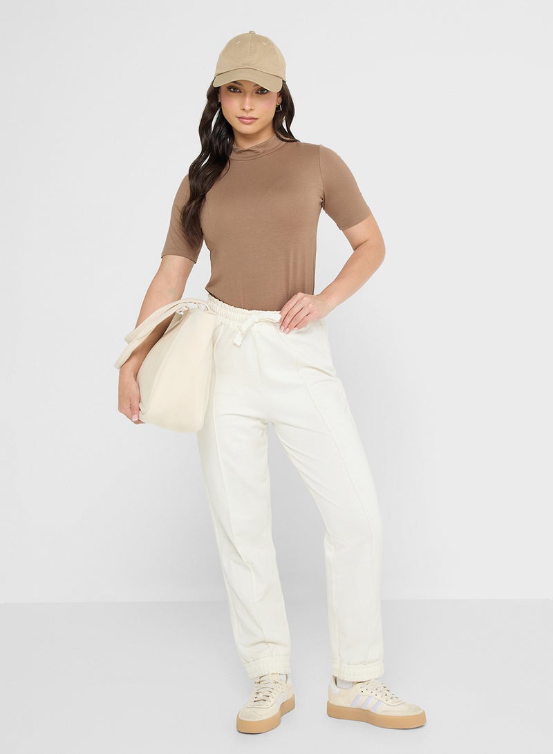 جينجر بيسيكس تيشيرت قطن بياقة عالية - Image 4