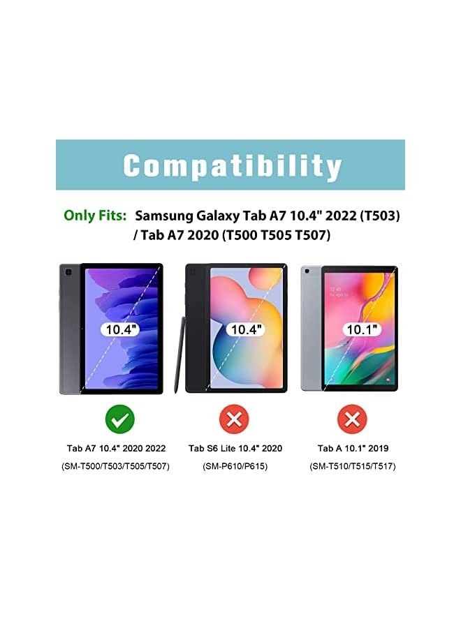 Procases Samsung Galaxy Tab A7 10.4 2020 Kids Case (T500 T503 T505 T507), Shock Proof Convertible Handle Stand Cover Lightweight Kids Friendly Protective Case for 10.4 inch Galaxy Tab A7 -Magenta - Image 3