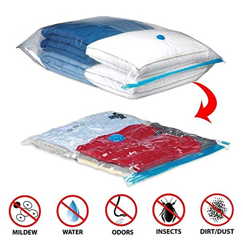 Birud Vacuum Bags Reusable Space Saver Quit Vacuum Plastic Storage Bag for Clothes, Blankets, Home & Travel, Compression Sealer Bags Pack of 5, SIZE (80 cm x 120 cm) - Image 4