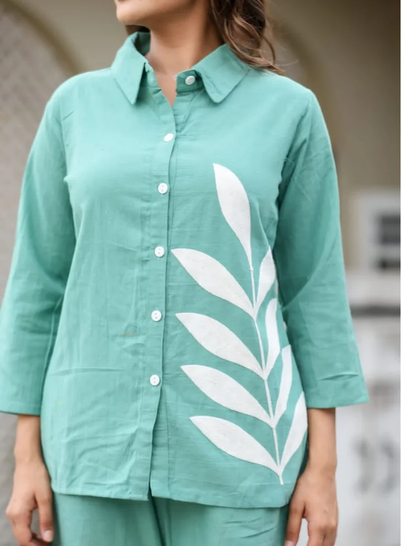 Studio blue Mint Green Printed Co-Ord Set