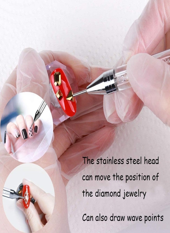 NAILWIND Nail Rhinestone Picker Dotting Pen, stone picker tool Dual-ended Rhinestone Gems Crystals Studs Picker Wax Pen for Nail Art DIY Decoration - Image 4