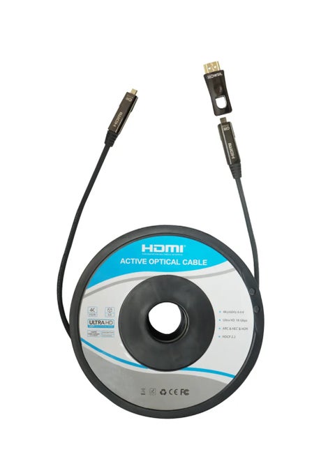 Active Optical AOC-Fiber HDMI 4K 60Hz 2.0 Cable DA Removable 15Mtr, Supported Resolution UHD 4K@60Hz Bandwidth upto 18 Gbps
