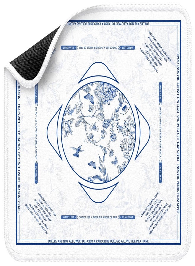 molovsiny Mahjong Mat for Table, Durable Mahjong Table Cover with Unique Design, Premium Mahjong Accessories, Perfect Mahjong Gifts for Women, Game Mat for Mahjong and Board Game Enthusiasts (Blue Mirage) - Image 1