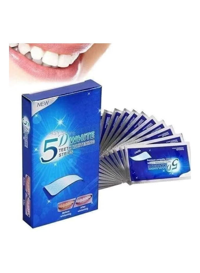 5 دي شرائط لاصق تبييض الاسنان 5D لاصق مزدوج 10 قطع - Image 1