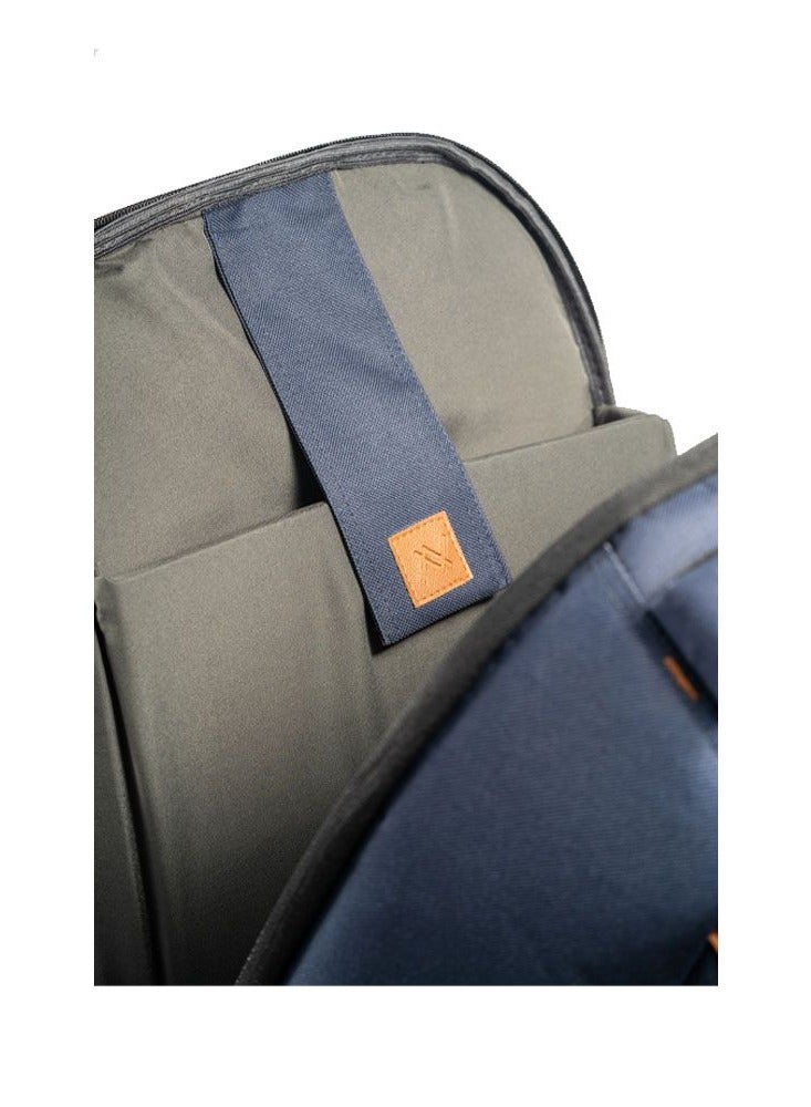 L'AVVENTO BG806 Laptop Backpack, Made by High Quality Polyester Foamed Material with L'AVVENTO Zipper Puller fits up to 15.6"- Blue*Brown - Image 5