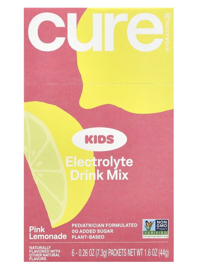 Kids Electrolyte Drink Mix Pink Lemonade 6 Packets 0.26 oz (7.3 g) Each