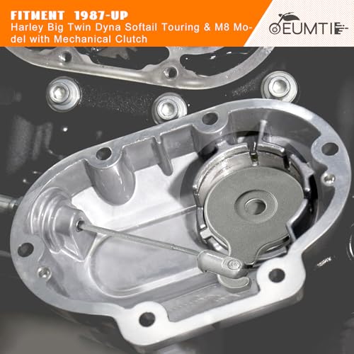 Eumti Power Clutch Easy Lever Pull Kit Reduced Effort Outer Inner Ramp with Transmission Side Cover Gasket for 1987Up Harley Big Twin Dyna Softail Touring M8 Model with Mechanical Clutch - Image 3