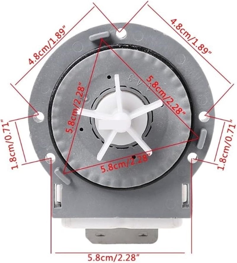 Washing Machine Drain Pump Motor Compatible For Samsung LG Midea Little Swan - Image 4