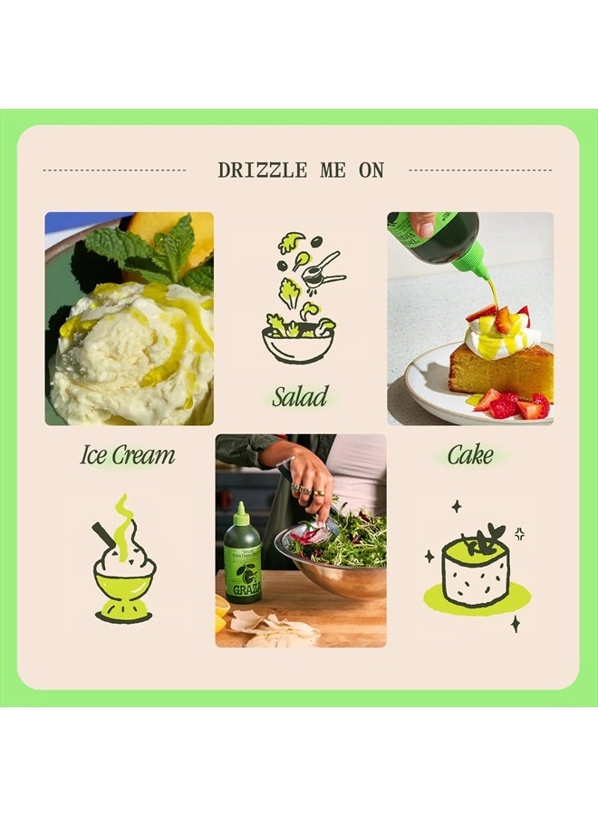 Graza Drizzle Extra Virgin Olive Oil, Finishing Oil - High Polyphenol Early Harvest EVOO Finishing Oil in a Squeeze Bottle - Single Origin Olive Oils from Spain - 16.9 Fl Oz (500ml) - Image 3