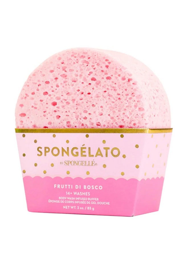 spongelle Spongelato Loofah Exfoliating Body Scrubber By Spongelle | Infused With Body Wash | Bath & Shower Loofah For Women | 14+ Uses | Frutti Di Bosco (Mixed Berries) Gelato Inspired  - Image 1