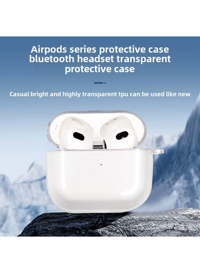 Transparent Tpu Material Suitable For Airpods Protective Case Apple Pro2 Earphone Case 2/3/4/5 Generation Earphone Case Batch-Color:Transparent Single Material-Applicable Model:Airpods Pro2