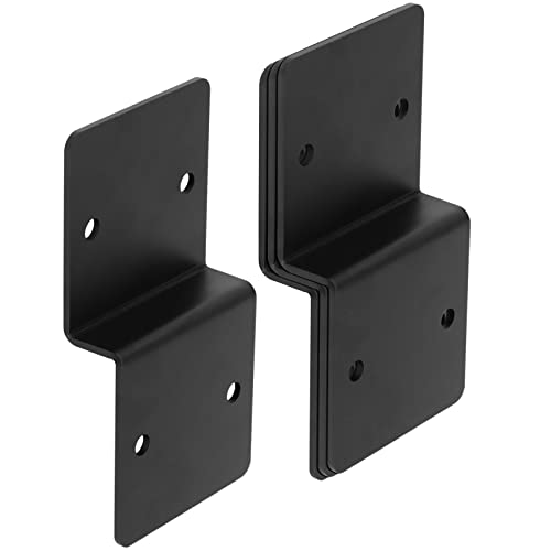eoere 4 PCS Z Deck Joist Tie, 2x6 Pergola Brackets, 6 Gauge Black Heavy Duty 6" Post to Beam Connector for Wood, Width 5" - Image 4
