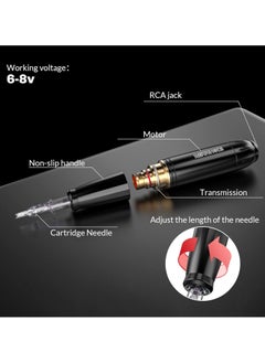 Wormhole Tattoo Tattoo Gun Kit Cartridge Tattoo Machine Kit Tattoo Kit Tattoo Pen Kit for Beginners Rotary Tattoo Pen Type Machine Kit Complete Tattoo Supplies  - Image 2