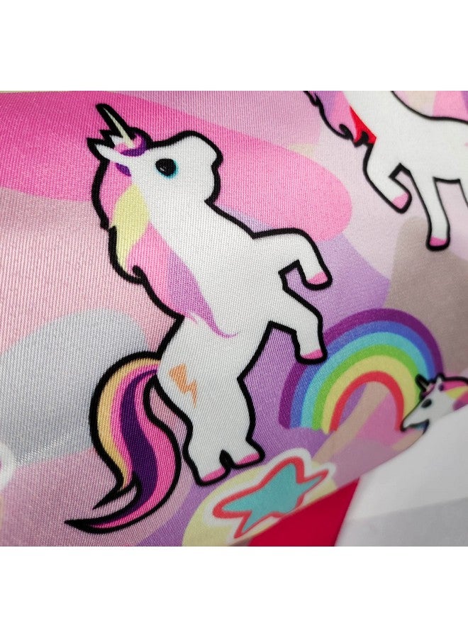 التعارف حقيبة رياضية أنيقة من ANNACREATIONS مصنوعة من مادة صناعية على شكل يونيكورن للرقص والجمباز، حقيبة سفر للأطفال للبنات (النمط 2) وردية - 20.5 سم - Image 4