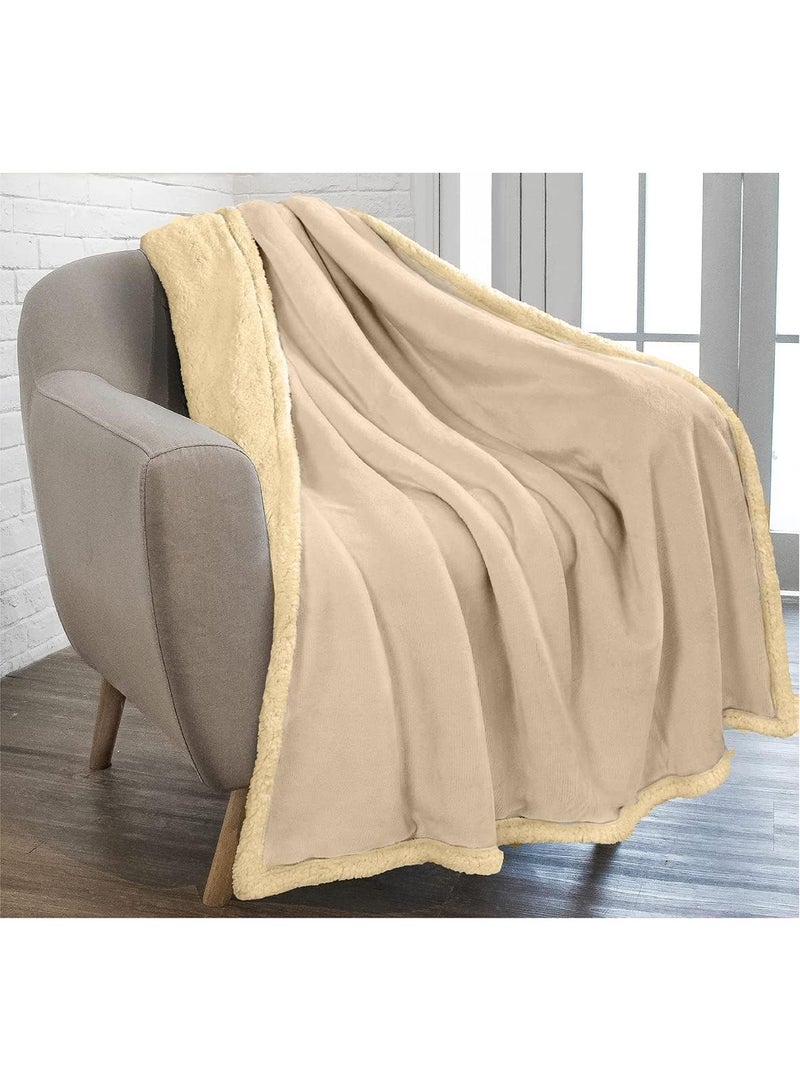 Sherpa Bed Blanket King Size, Double Plush Reversible Fleece, Machine Washable, Warm and Cozy for Bed & Sofa (240x220 cm)  - Image 2