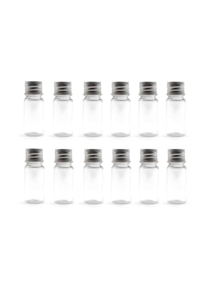 ASTRQLE 12Pcs 10ml20ml Empty Refillable Clear Plastic Bottle with Aluminum Screw Cap Travel Small Container 20 ML - Image 2