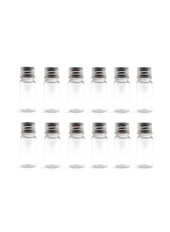 ASTRQLE 12Pcs 10ml20ml Empty Refillable Clear Plastic Bottle with Aluminum Screw Cap Travel Small Container 20 ML - Image 1