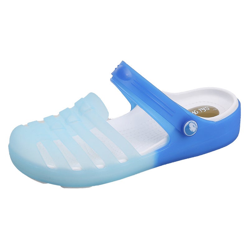 2024 Summer Breathable Casual Croc Shoes Fashionable Flip-Flop Sandals Korean Style Trendy One Shoe Two-Wear Slippers Women'S Shoes - Image 1