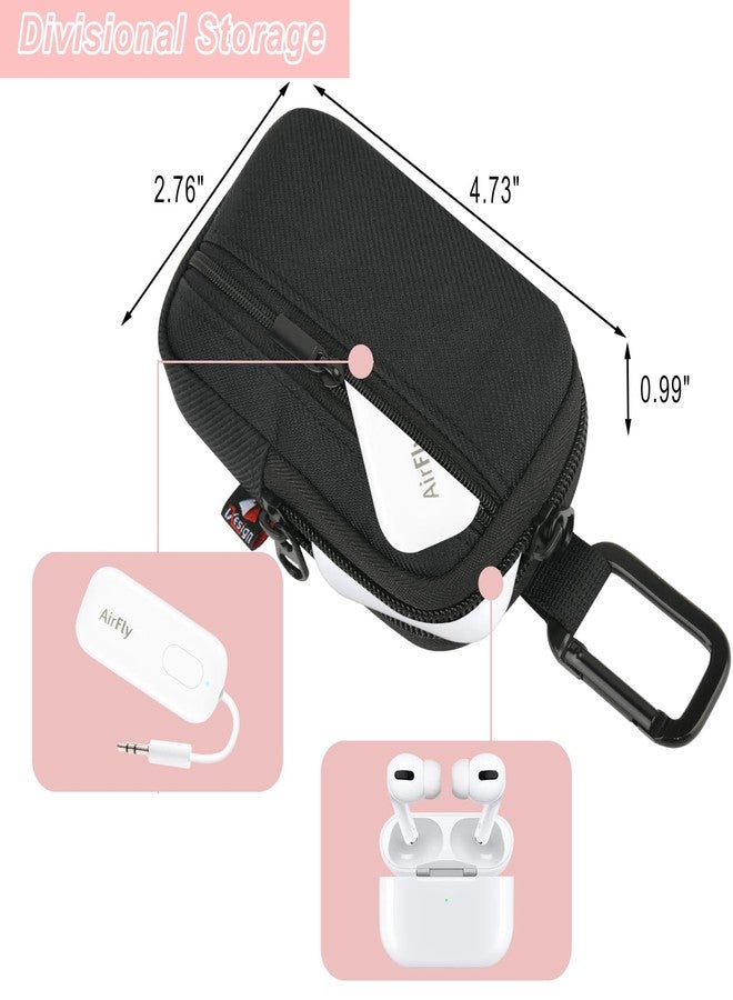 TXEsign Carry Case Storage Bag for AirFly Pro Bluetooth Transmitter/Receiver and Bluetooth Earbuds Charging Case, Protective Pouch for Lavalier Microphone, MP3 Player, USB Cable, Memory Card, U Disk - Image 2