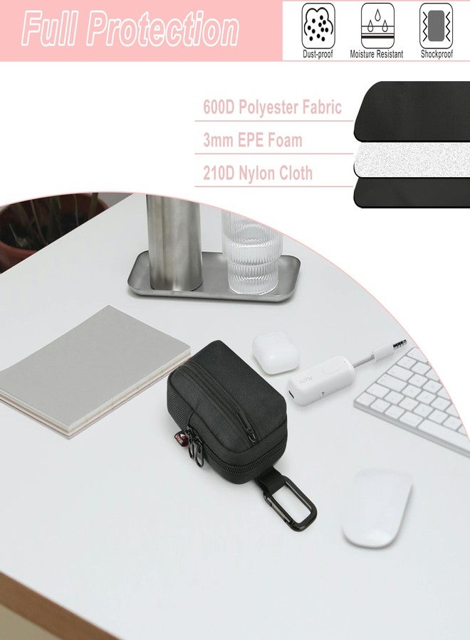 TXEsign Carry Case Storage Bag for AirFly Pro Bluetooth Transmitter/Receiver and Bluetooth Earbuds Charging Case, Protective Pouch for Lavalier Microphone, MP3 Player, USB Cable, Memory Card, U Disk - Image 4