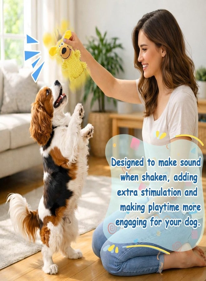 QUWOU 2-Pack Squeaky Dog Toys Durable Stuffed Chew Toy with Interactive Squeak Sounds to Keep Dogs Busy for Small, Medium, and Large Dogs(Blue and Yellow) - Image 5