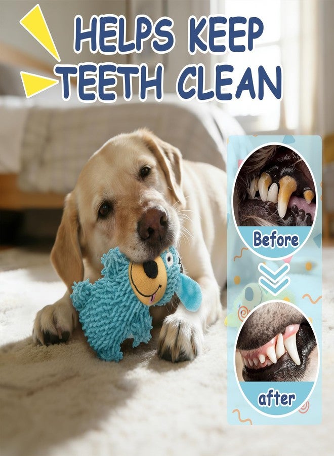 QUWOU 2-Pack Squeaky Dog Toys Durable Stuffed Chew Toy with Interactive Squeak Sounds to Keep Dogs Busy for Small, Medium, and Large Dogs(Blue and Yellow) - Image 4