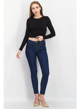 Don't Call Me Jennyfer Women Crew Neck Long Sleeve Ribbed Top, Black  - Image 3