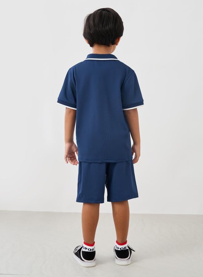 Styli Styli Graphic Print Polo T-Shirt and Shorts Set - Image 4