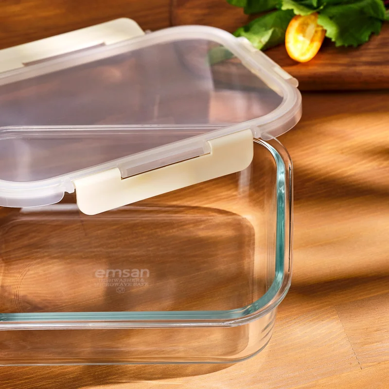 emsan Soft 1520 ml Borosilicate Storage Container