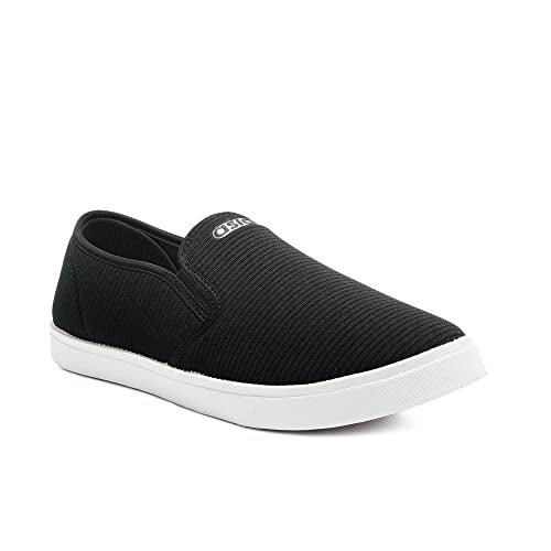 ASIAN Men's M-2027 Casual Sneakers,Loafer Shoes with Extra Cushion Lightweight Casual Slip-On Shoes for Men's & Boy's Black - Image 1