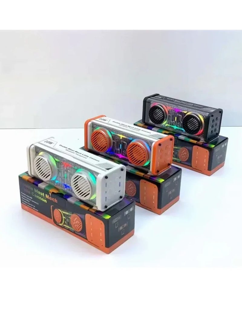ماركة غير محددة - مكبر صوت بلوتوث محمول ويدعم USB, TF و AUX مع إضاءة LED متعددة الأوضاع ، صوت نقي ولمسات LED مشعة - Image 1