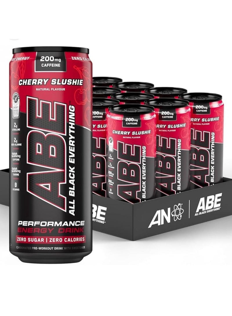 Applied Nutrition ABE Energy Pre Workout Drink Cherry slushie 330ml pack of 12 - Image 1