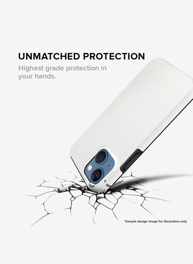 Stylizedd - Tough Pro Series Case for Apple iPhone 14, Dual Layer hybrid PC and TPU Customized Mobile Cover Shield with inner TPU protection Matte Finish - Ta Smile - Image 1