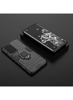 NuSense Armor Case For Samsung Galaxy S21 Ultra 5G With Ultra Car Mounted Magnetic Metal Ring Support Silicone Tpu + Hard Pc Case  (Black)  - Image 3