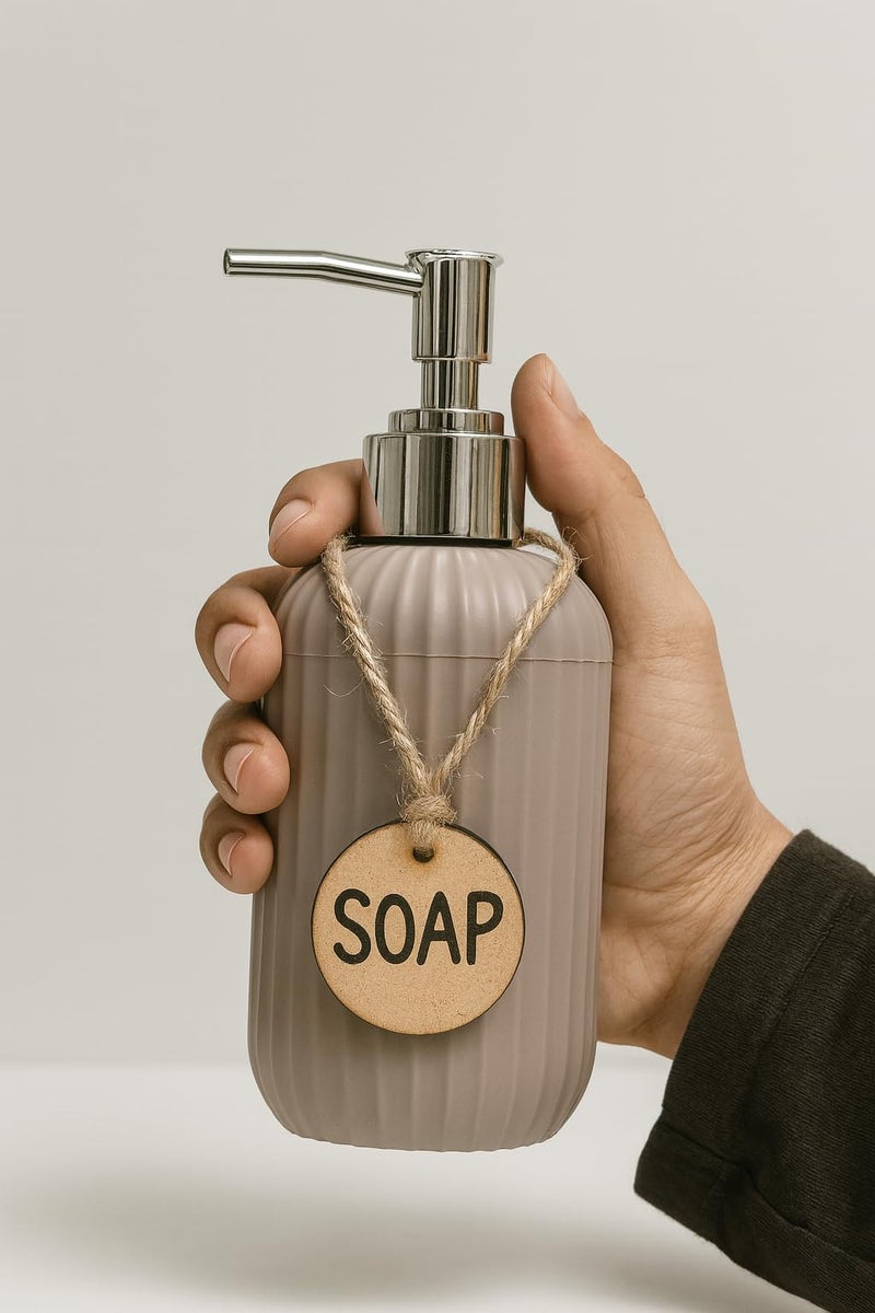 Haristar Liquid Soap Dispenser|Sanitizer Dispenser, Lotion, Shampoo Dispenser | Handwash Bottle for Kitchen | Soap Dispenser for Wash Basin | 300 MLL (Brown, Pack of 2) - Image 5