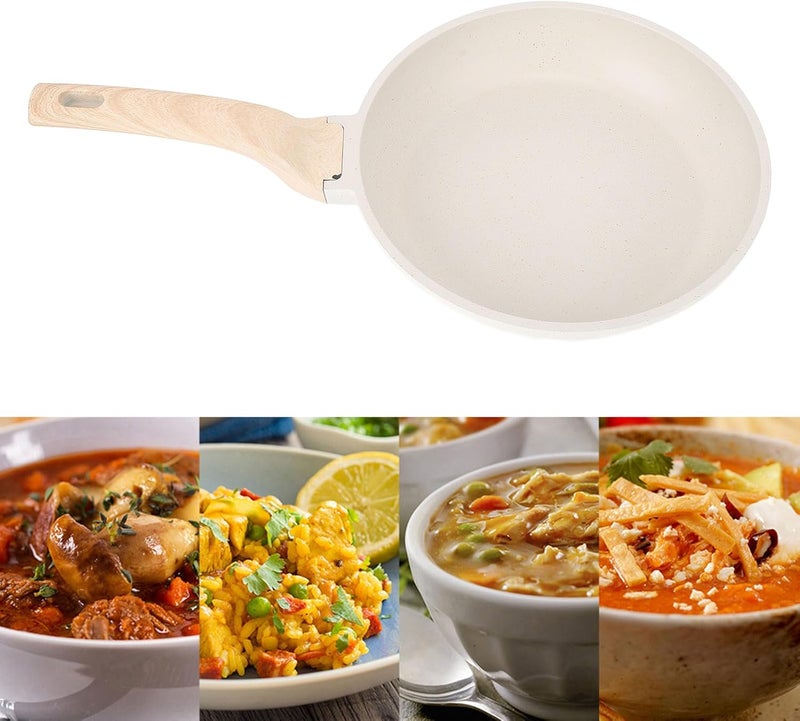 Luocute Nonstick Frying Pan, Maifanite Aluminum Alloy Egg Pan Omelet with Heatproof Handle, Even Heat Distribution for Kitchen Cooking (Style 2) - Image 5