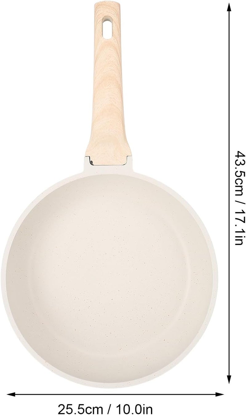 Luocute Nonstick Frying Pan, Maifanite Aluminum Alloy Egg Pan Omelet with Heatproof Handle, Even Heat Distribution for Kitchen Cooking (Style 2) - Image 2