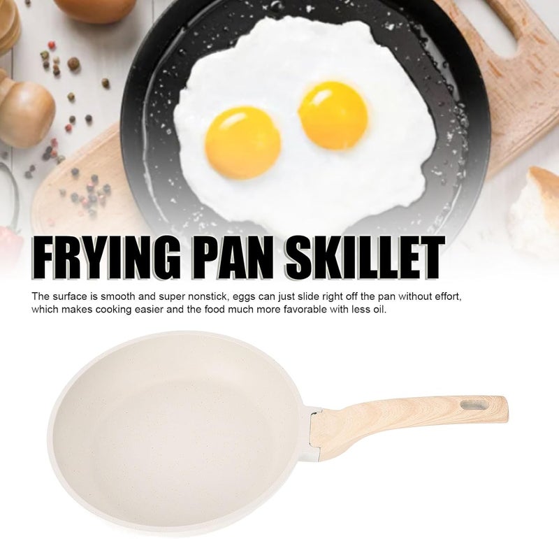 Luocute Nonstick Frying Pan, Maifanite Aluminum Alloy Egg Pan Omelet with Heatproof Handle, Even Heat Distribution for Kitchen Cooking (Style 2) - Image 3