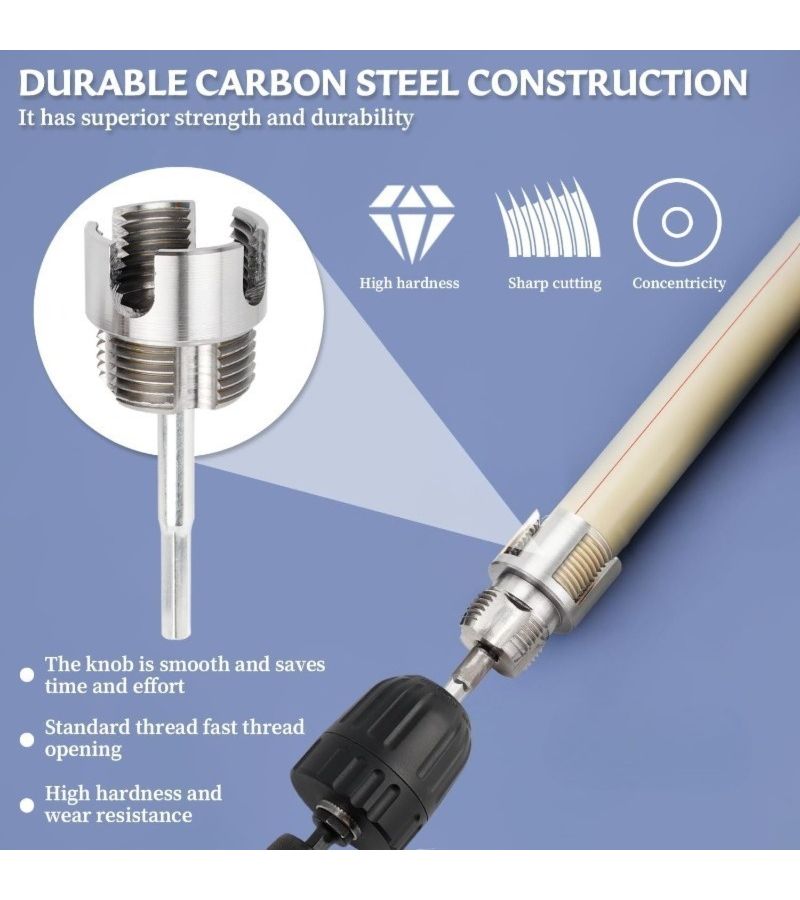 5pcs OECV Heavy Duty Pipe Threader for PVC Plastic Pipe Cutting Compatible with Drill Press - Image 5