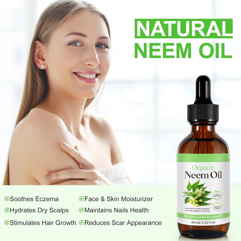 Yecuce Plant Essential Oil, Natural Aromatherapy Oil for Relaxation & Wellness, Suitable for Moisturizing the Skin, Reducing Scars, Promoting Sleep, Massage, and Self-care. (Neem Oil) - Image 3