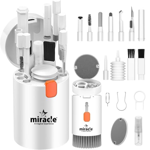 MIRACLE DIGITAL 20 in 1 Multipurpose Device Cleaner Cleaning Kit for Laptops, Smartphones, Keyboards, Desktop & Earphones(White), - Image 1