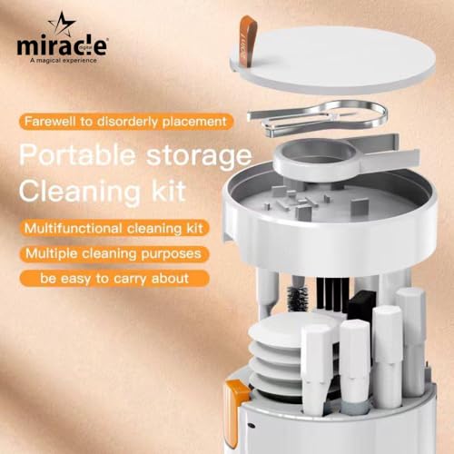 MIRACLE DIGITAL 20 in 1 Multipurpose Device Cleaner Cleaning Kit for Laptops, Smartphones, Keyboards, Desktop & Earphones(White), - Image 3