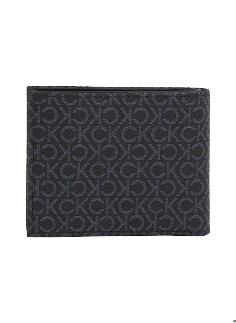 CALVIN KLEIN - Men's Logo Billfold Wallet - Polyester Blend, Black - Image 1