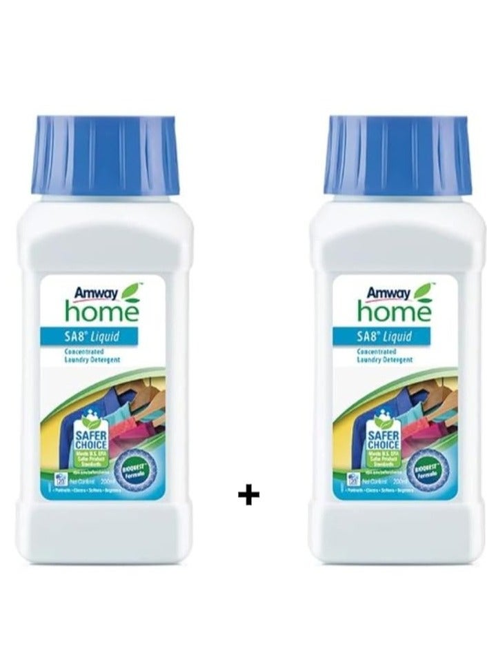 Amway SA8 Liquid Concentrated Laundry Detergent Qty-2  400 Ml