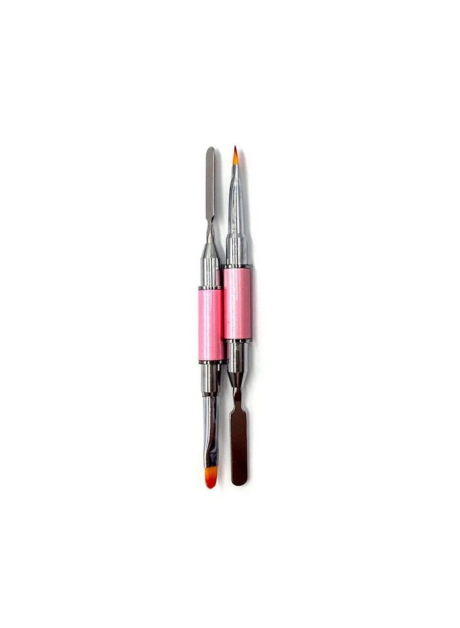 Aliotech 2 Pack Of Polygel Brush And Picker Dualended 2 In 1 Design Stainless Steel Gel Nail Brush Polygel Slice Tool For Polygel Uv Gel Acrylic Nails Extension Quick Building Gel(Pink) - Image 3