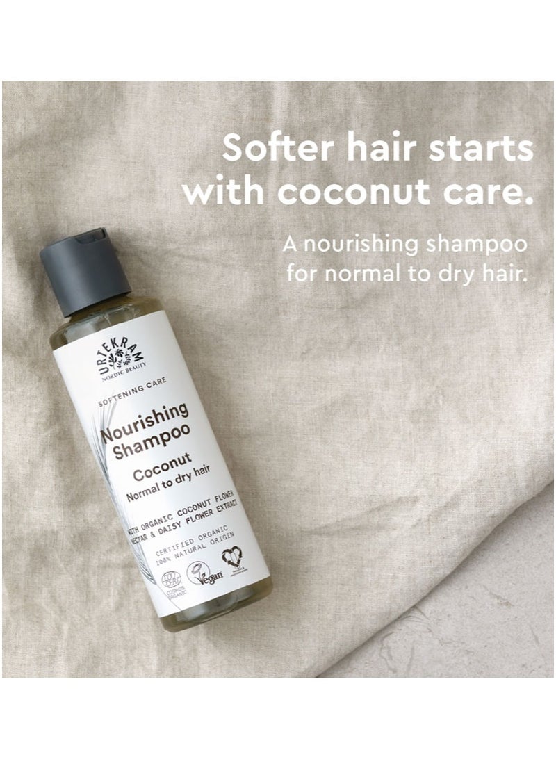 Urtekram Organic Coconut Nourishing Shampoo with virgin coconut oil, 250ml - 100% Organic and Vegan - Silicone and Paraben-Free - Image 2