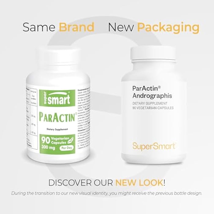 Supersmart - ParActin Supplement 300mg per Day (High Strength) - Andrographis Paniculata | Non-GMO & Gluten Free - 90 Vegetarian Capsules - Image 2