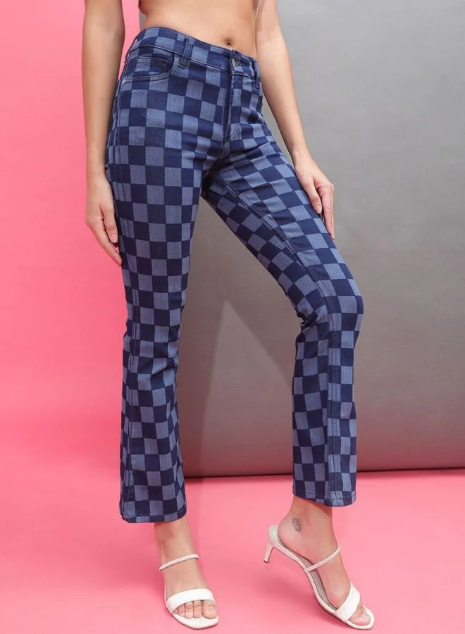 Freehand Women Bootcut Laser Print High Rise Jeans